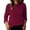 Hot Pink, variant on Admvng Women's Tops Casual Comfortable Print Long Sleeved Round Neck Blouse T-Shirt Top, Size S-2XL