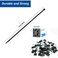 thumbnail image 2 of Adhesive-Backed Cable Zip Tie Set of 100 Small Black Wire Management Clips Self Adhesive Cable Zip Tie for Cord Management, 2 of 5