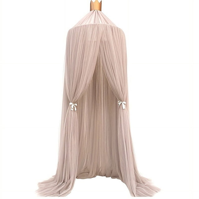 Tienda de campaña con forma de cúpula de corona, mosquitera, mosquitera, tienda de campaña de malla de 7 capas, decoración para habitación de niños