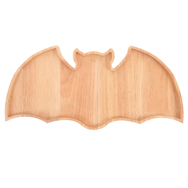 SHISUYAN Halloween Table Plate 1Set In Light Yellow With Bat Design For Adults Use During Halloween Party