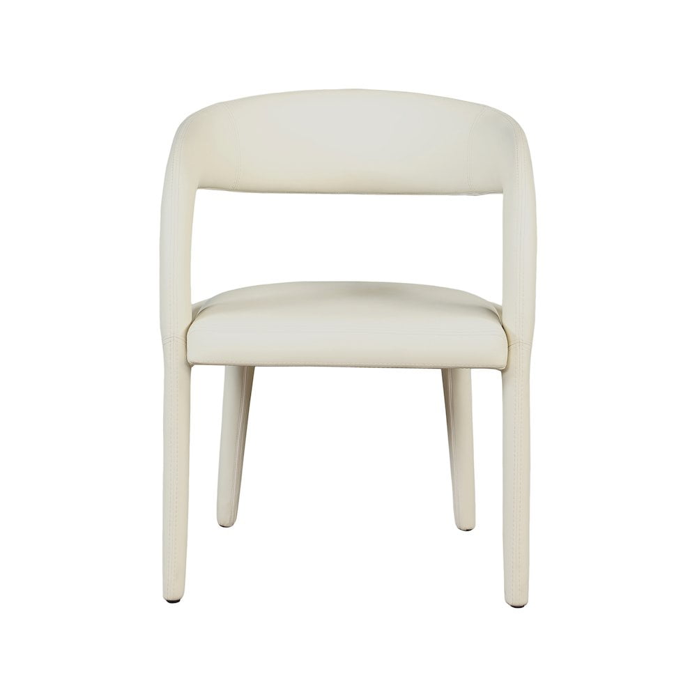 Meridian Furniture Sylvester Cream Vegan Leather Dining Chair