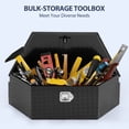 thumbnail image 3 of 39 inch Aluminum Truck Trailer Tongue Tool Box with Lock & Keys, Waterproof Tool Storage Box for Pickup Truck Bed, Trailer, RV, ATV, 3 of 8