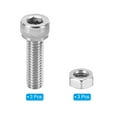 thumbnail image 3 of Unique Bargains M6x20mm Hexagon Socket Screw 3 Set Cylindrical Hollow Bolt Nut Kit 304 Stainless Steel, 3 of 6