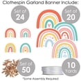 thumbnail image 5 of Big Dot of Happiness Hello Rainbow - Boho Baby Shower and Birthday Party Decor - Clothespin Garland Banner - 44 Pieces, 5 of 7