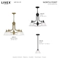 thumbnail image 6 of Livex Lighting North Port Chandelier in Black, 6 of 10