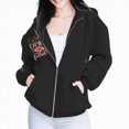 thumbnail image 2 of Towmus Cute Print Zip Up Hoodie Girls Clothes Aesthetic Sweatshirt Girl Cotton Jacket with Pockets, 2 of 4