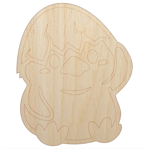 Sweet Chicken Hatchling with Egg Shell Wood Shape Unfinished Piece Cutout Craft DIY Projects - 4.70 Inch Size - 1/8 Inch Thick