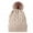 Khaki, variant on HNMKIU Warm Women Wool Knitted Baseball Caps Fashion Keep Hemming Stylish Winter Hats