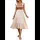thumbnail image 1 of Vestidos de Verano Sin Mangas para Mujer, Vestidos Largos para Invitadas de Boda, Blusas de Punto Acanalado y Falda de Poliéster con Bolsillos. Albaricoque L, 1 of 10