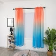 thumbnail image 3 of Gradient Color Tulle Door Window Curtain Drape Panel Sheer Scarf Valances 1PC Curtain For Windows, 3 of 8