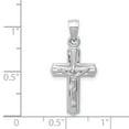 thumbnail image 3 of Finest Gold 14K White Gold Reversible Crucifix Pendant, 3 of 4