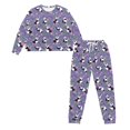 thumbnail image 4 of SCRAWLGOD Cute Panda Pjs Women Pajama Long Sleeve Pants and Top Set of 2 Piece Sleepwear Size M Crewneck Womens Pajamas Trendy Breathable Woman Nightwear, 4 of 7