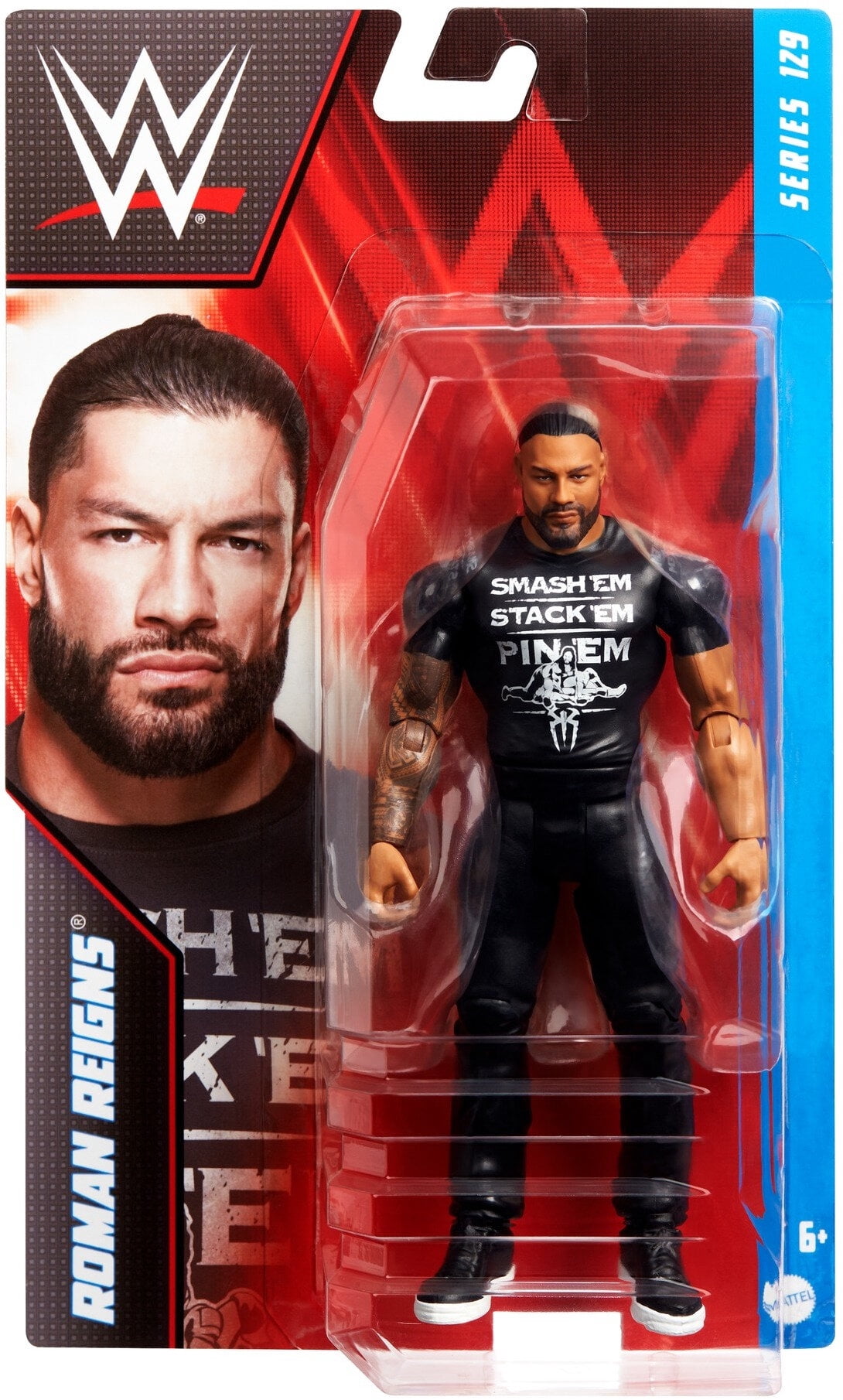 WWE Roman Reigns Action Figure, Posable 6-inch Collectible for Ages 6 Years Old & Up​​
