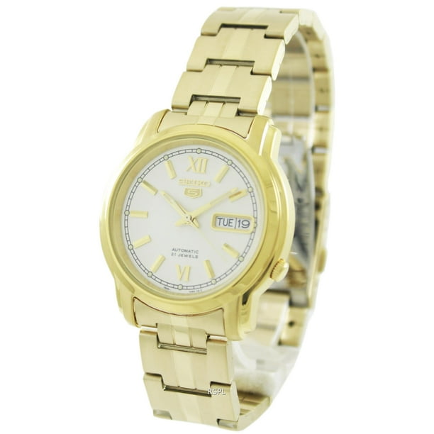 Seiko Reloj Serie 5 Automático para Hombre con Esfera Blanca SNKK84