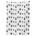 thumbnail image 3 of Ambesonne Nordic Tablecloth Rectangular Table Cover, Xmas Pine Trees Holiday, 52"x70", Black White, 3 of 4