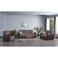 thumbnail image 4 of Ottomanson Origins Sleeper Loveseat, Brown Microfiber, 4 of 9
