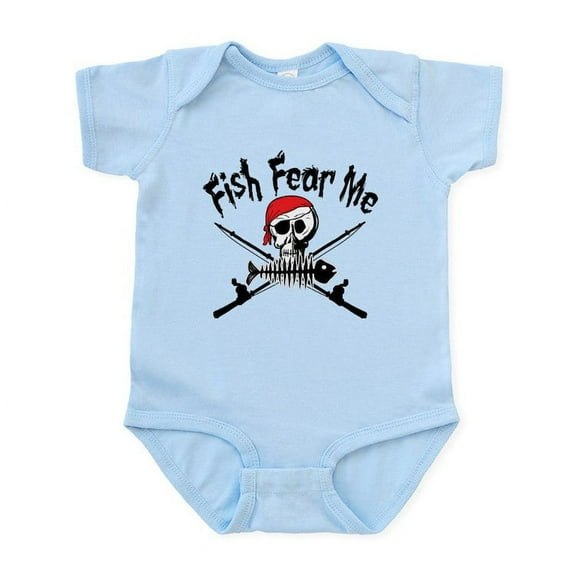 CafePress - Fish Fear Me Infant Bodysuit - Baby Light Bodysuit, Size Newborn - 24 Months