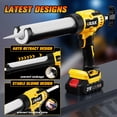 thumbnail image 3 of Cordless Caulking Gun Compatible With De-Walt 21V Max Battery(No Battery), 6 Adjustable Speeds w/ LED Light, Anti-Drip, Auto Retract, 13Pcs Caulking Tools for Filling, Sealing, Repair (NO Battery), 3 of 7