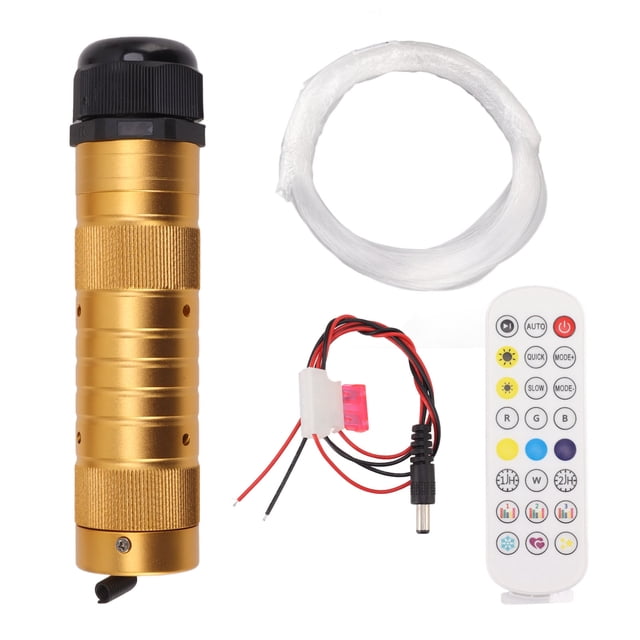 Kit de luces de fibra óptica de 7 W, luz de estrella fugaz, Bluetooth, LED RGBW, luz de techo para decoración de coche y hogar, CC 12 V