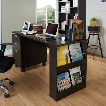 Furniture Of America Morr Modern Espresso 59 Inch 2 Drawer Office