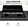 BENTISM 3000W Builtin 2 Burner Electric Cooktop, Radiant Induction