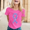 thumbnail image 2 of TSADFHJI Hauts pour Femmes Manches Longues T-Shirt Imprimé Manches Courtes Col Rond Blouse TTG, 2 of 4