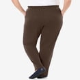 thumbnail image 3 of CHOK Plus Size 7-Day Knit Straight Leg Pant Stretch Elastic Waist Petite & Tall - 3X  Navy, 3 of 6