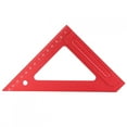 Woodworking Triangle Ruler Red Aluminum Alloy Carpentry Measuring Tools