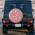 thumbnail image 3 of Kll Red Flowers Tire Cover,Universal Wheel Tire Cover For Trailer, Rv, Suv, Truck,Camper And Many Vehicle,(14 Inch), 3 of 7