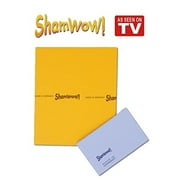 The Original Shamwow - Super Absorbent Multi-purpose Cleaning Shammy (Chamois) Towel Cloth, Machine Washable, Will Not Scratch (2 Pack: 1 Large Orange and 1 Small Blue)