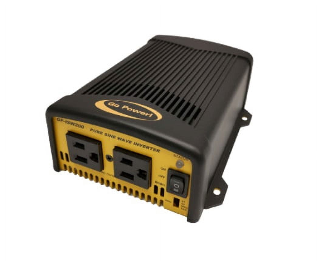 Go Power! 82690 Industrial Pure Sine Wave Inverter, 12V, 200W