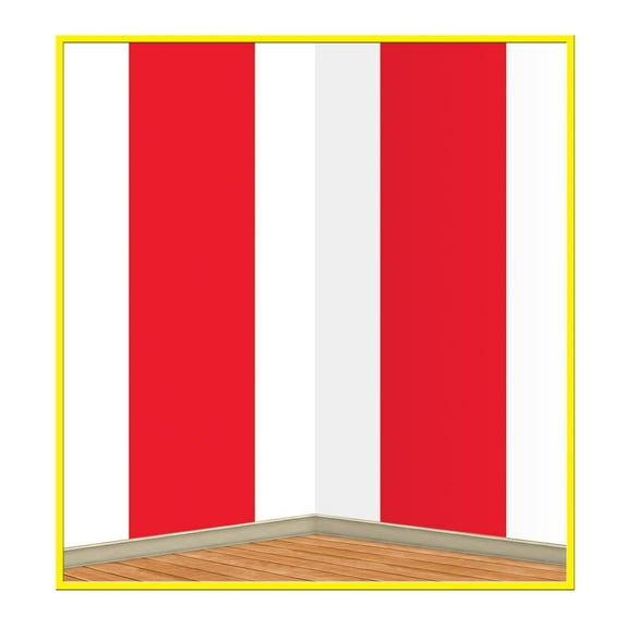 6 Pack Beistle Red/White Stripes Party Backdrop
