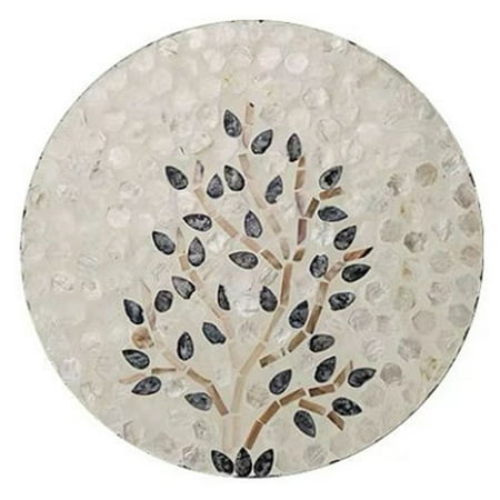 

Hadanceo Placemat Heat Insulation Nordic Style Decorative Dustproof Waterproof Anti-slip Wooden Round Ins Shell Insulation Mat for Home