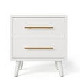 thumbnail image 5 of Asofer 2-drawer White Nightstand Set, 20"H Bedside Table Set with 2 Metal Handle, for Bedroom and Living Room, 5 of 9