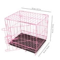 thumbnail image 2 of CRAFTHROU Travel Dog Cage Iron Pink 1Set for Medium Sized Dogs, 2 of 6