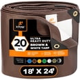 thumbnail image 1 of Lona Xpose Safety Ultra Resistente de 20 Mil 4,5 m x 7,3 m Marrón/Blanca, 1 of 8