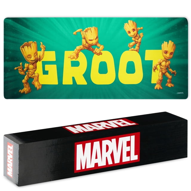 Alfombrilla de escritorio Marvel Groot, grande, 79 x 35 cm, antideslizante