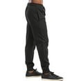 thumbnail image 3 of Men's Lightweight Fleece Joggers Pants with Pockets, Active Sweatpants, Black 2XL, 1 Pack, 3 of 4