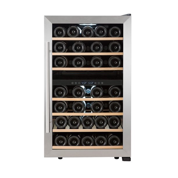 Kalorik 43Bottle DualZone Compressor Wine Cellar, Stainless Steel