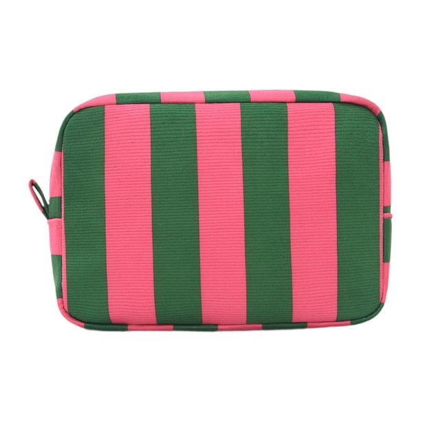 Neceser de viaje para cosméticos, neceser para artículos esenciales de viaje, brochas para niñas Rosa verde