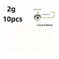 thumbnail image 3 of 10pcs Glow-in-the-Dark Fish Eye Worm Hooks, 2g Cupro Alloy Soft Bait Jig Heads for Bass Fishing, Anti-Snagging Lure Hooks, 3 of 7