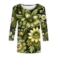 thumbnail image 4 of Fall Shirts Women Popular Evening Oversized T Shirt Womans Valentines Day 3/4 Sleeve, 4 of 5