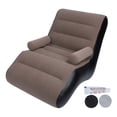 thumbnail image 2 of Inflatable Sofa, Lounge Chair Ergonomic S Shape, Soft Flocking Surface, Lightweight Portable Blow Up Couch for Travel, Home Rest, 2 of 7
