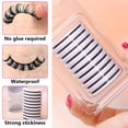 thumbnail image 3 of Dinheiro 10 pares de pestañas postizas 3D, extensiones de pestañas artificiales, pestañas postizas con clip para pestañas, pestañas rizadas en D, pestañas tenues y esponjosas para maquillaje de ojos, 3 of 7