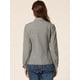 thumbnail image 4 of Blusa de manga larga con botones y cuello vuelto a cuadros para mujer Albaricoque Negro XS, 4 of 5