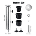 thumbnail image 4 of 2X Umbrella Pole Mount Stand Tube Set, Parasol Base Holder Insert Pipe Sleeve, for Outside Garden Backyard Balcony, 4 of 7