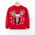 thumbnail image 2 of Toddler Boys Girls Christmas Sweaters Crewneck Reindeer Pullovers Cotton Winter Festive Tops Xmas Clothes 2-7 Years, 2 of 7