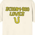 thumbnail image 4 of Scooby Doo Candy Hearts Crew Neck Short Sleeve Natural Women's T-shirt, 4 of 4