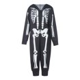 thumbnail image 3 of GYRATEDREAM Family Halloween Costumes Skeleton Pajamas Funny Zipper Hooded Jumpsuit Holiday One Piece Pjs Sleepwear, 3 of 5