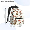 thumbnail image 4 of Daiia Mushroom School Backpack for Men Women, Unisex Large Waterproof Bookbag Schoolbag Casual Daypack for High School/College/Teens/Travel/Work Black, 4 of 8